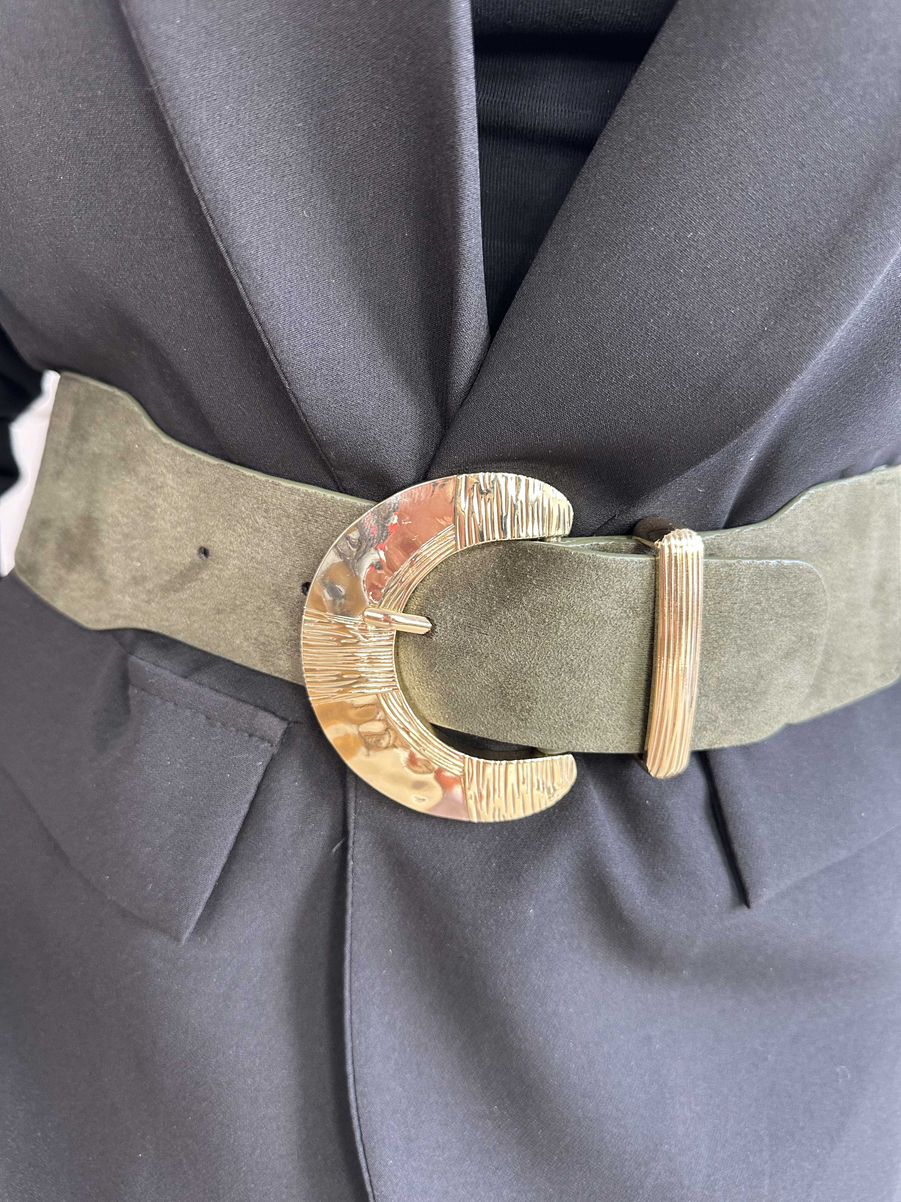 Rena - Elastisk bredt bælte med stort spænde